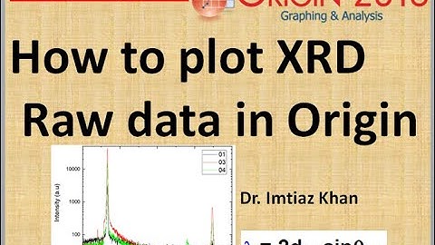 Origin Pro: How to draw XRD plot from raw data #xrd #baseline #smooth