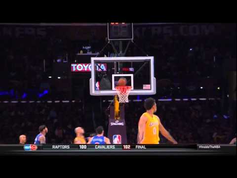 Nick Young celebrates 3 point miss