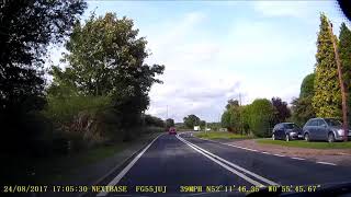 White Golf Double White Line Overtake [Milton Malsor]