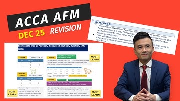 ACCA Advanced Financial Management AFM Dec 2025 Revision Course (9 Platimum Areas, Speedy Rev Mocks)