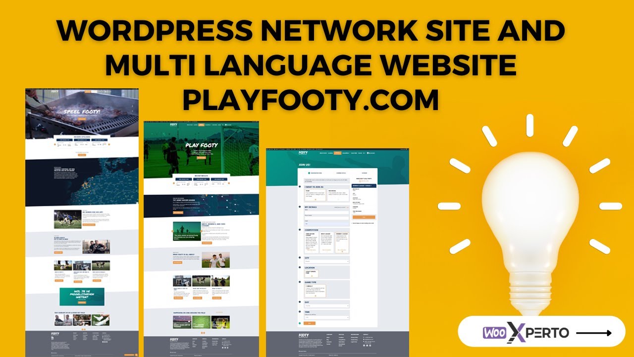 Wordpress network site and multi language website playfooty.com ...