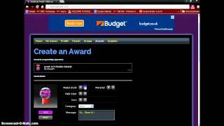 How To Make Yourself An Award (Sploder)