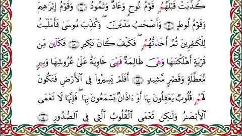 الجزء السابع عشر - سورة الحج برواية ابن جماز عن أبي جعفر بصوت الشيخ عيسى الشاذلي