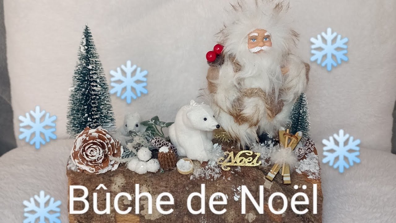 🤍DÉCORATION DE TABLE BÛCHE DE NOËL FACILE MATÉRIEL ACTION