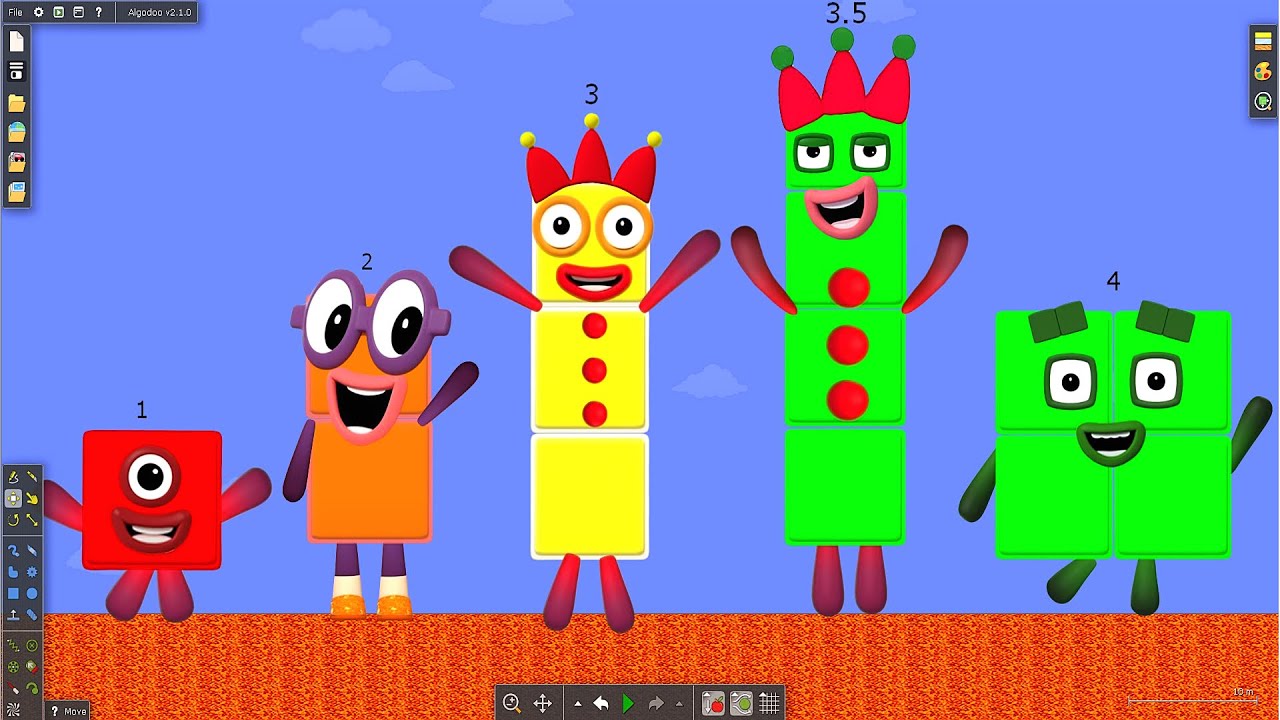 Увлекательная симуляция побега из лавы с цифровыми блоками! Фанатский АСМР от Algodoo