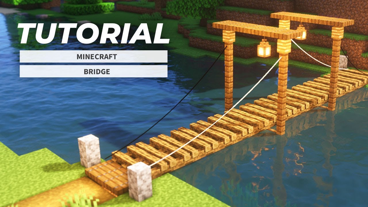 マインクラフト 超簡単 橋の作り方 建築講座 Youtube