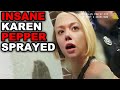 Psycho Karen gets PEPPER SPRAYED and TAZED During Arrest