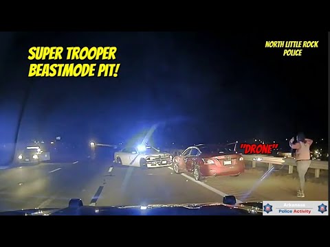 Nissan Altima meets the Mighty Arkansas State Police-Drone Deployed after PIT!