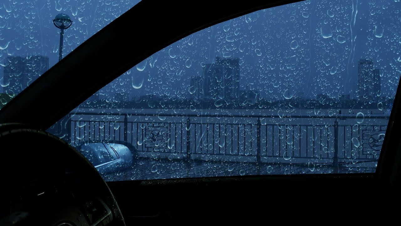 Heavy Rain Sounds to Stop Overthinking - Car Ambient Helps You Sleep Well & Reduce Anxiety