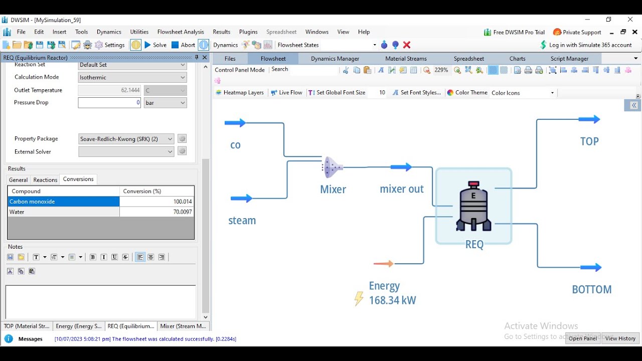 Water gas shift reaction//DWSIM LEC 09 - YouTube