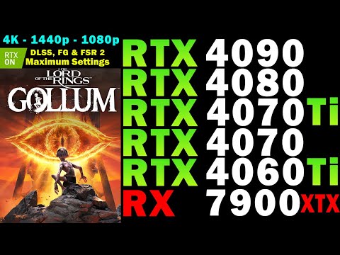 The Lord of the Rings: Gollum | RTX 4090, 4080, 4070 (Ti), 4060 Ti | RX 7900 XTX | 4K 1440p 1080p
