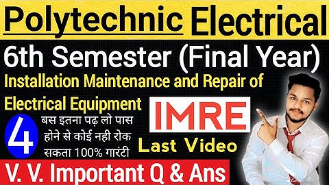 IMRE polytechnic 6th semester Important Question 2022-23 Part-4 #bteup #polytechnic #imre