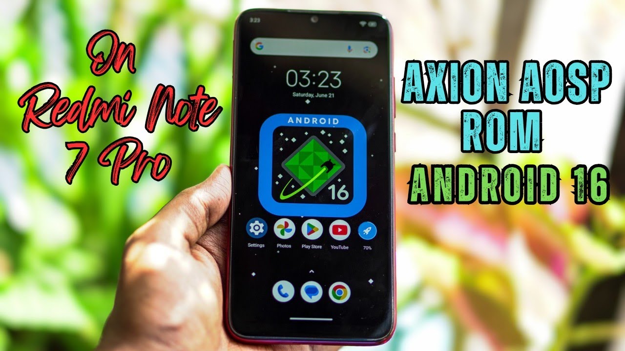 How to Install Axion ROM (Android 16) on Redmi Note 7 Pro 📱 - YouTube