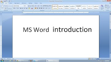 ms word introduction | microsoft word | MS Word Toolbar | Menu bar | Title bar | Ribbon