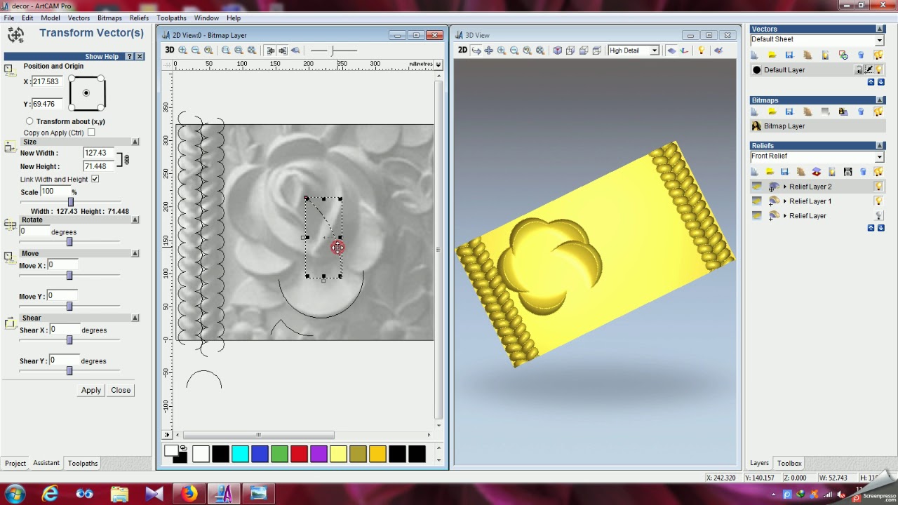 artcam 3d design using two rail sweep tutorial 6 youtube artcam 3d design training