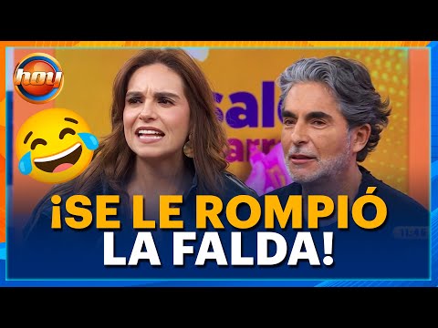 The game got so intense that Tania Rincón sacrificed her beautiful skirt | Programa Hoy