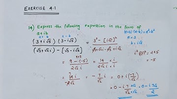 Exercise 4.1//question 14//Express in the form of a+ib//Class 11 Maths Complex numbers and Quadratic