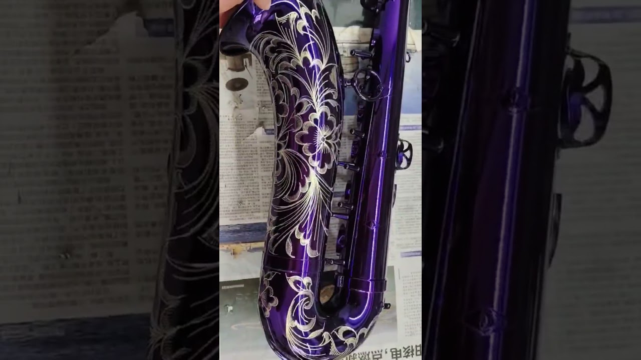 Tenor saxophone hand engravings 