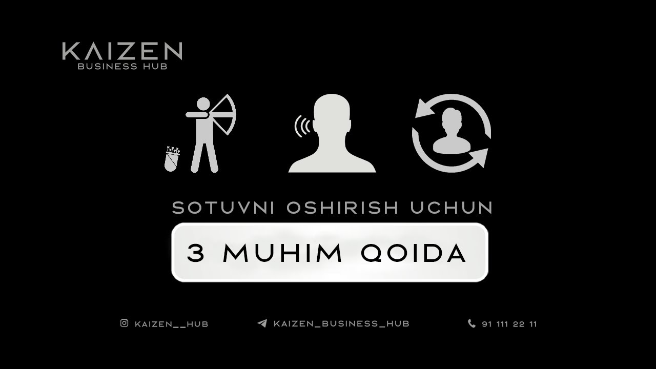 Sotuvni oshirish uchun 3 muhim qoida