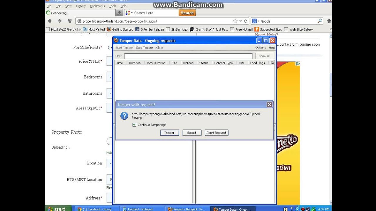 Cara deface dengan tamper data YouTube