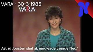 Vara - Afkondiging Astrid Joosten, Eindleader En -Klok 30-3-1985