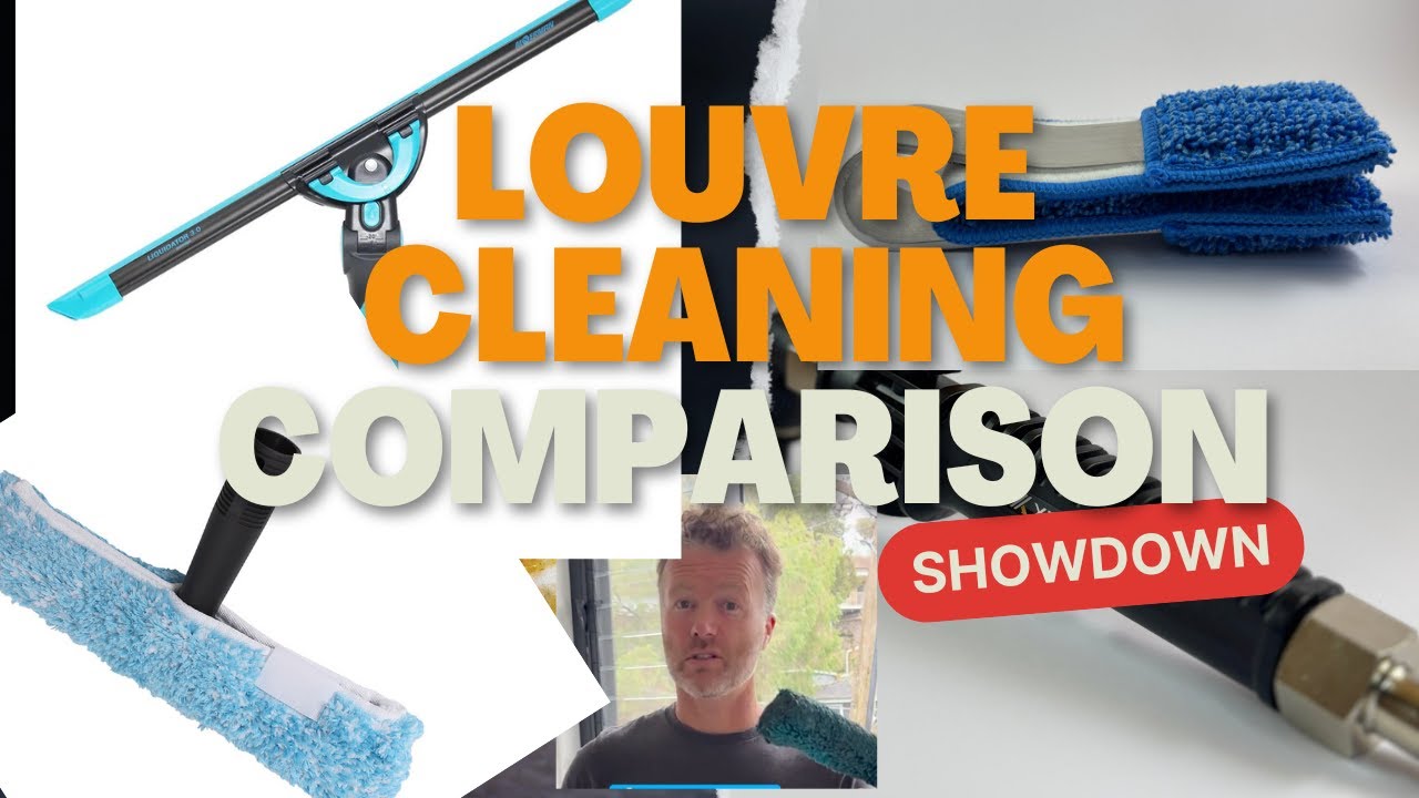 Comparison video of different ways to clean louvres windows