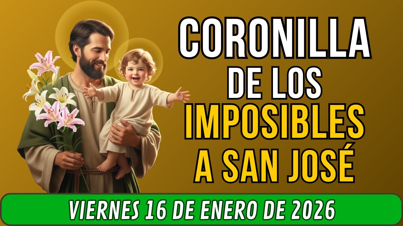 🙏 CORONILLA DE LOS IMPOSIBLES A SAN JOSE  Oración para HOY viernes 16 de ENERO de 2026