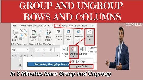 How to Group/Ungroup Rows and Columns in Excel #exceltraining #excel #exceltips #exceltricks
