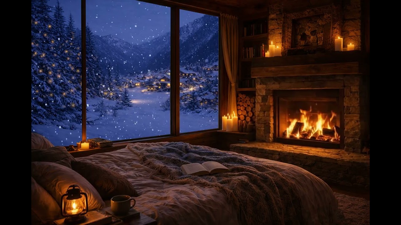 따뜻한 산장의 모닥불과 책장 넘기는 소리 ❄️  | Cozy Fireplace ASMR (3시간) [벽난로 ASMR]