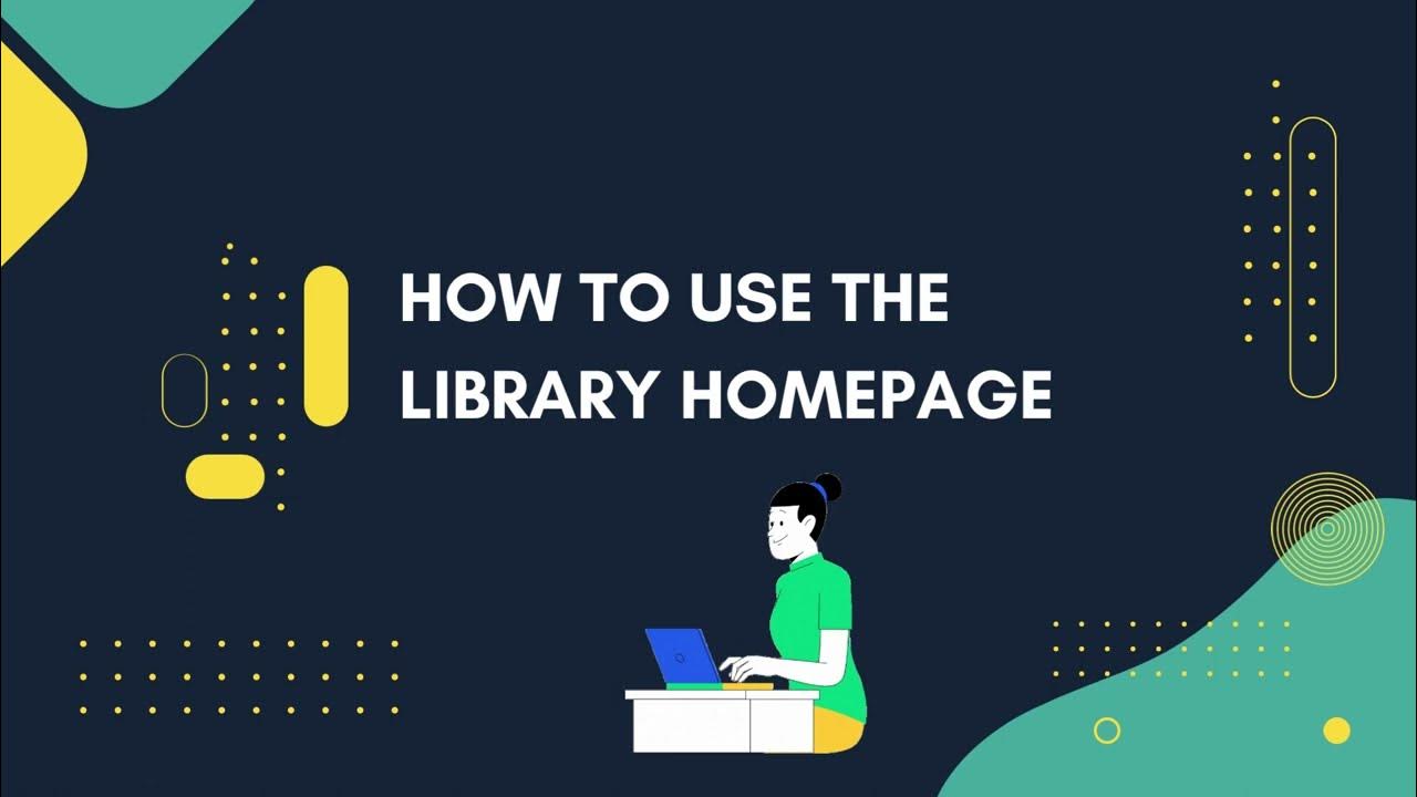 Overview of Library Homepage - YouTube