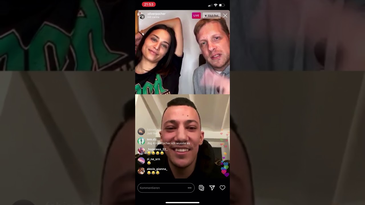 FARID BANG INSTA LIVE BEI OLIVER POCHER UND AMIRA