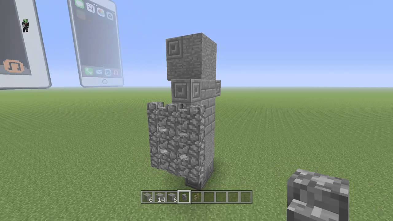 Minecraft simple statue tutorial - YouTube