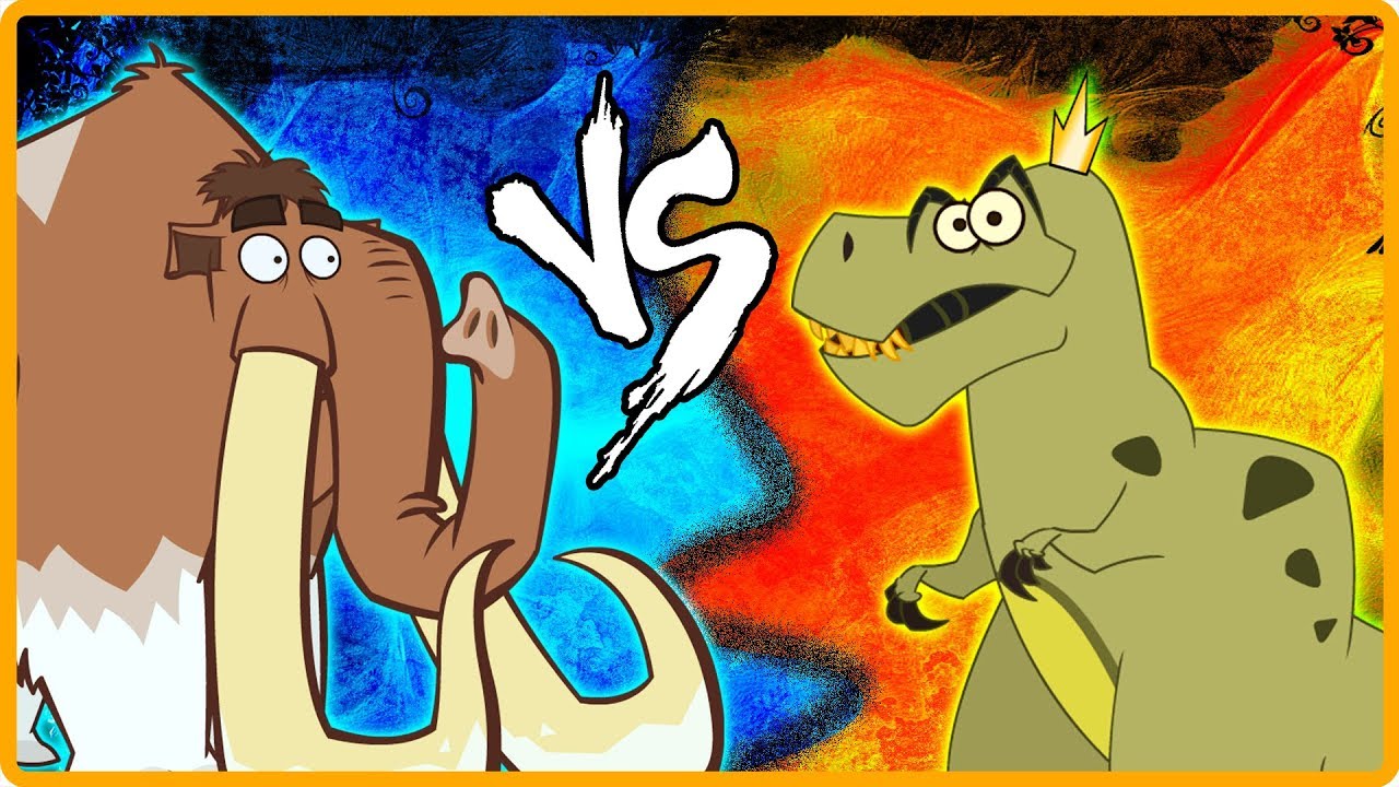 TREX VS MAMMOTH! THE BATTLE BEGINS The Jurassic Park Funny