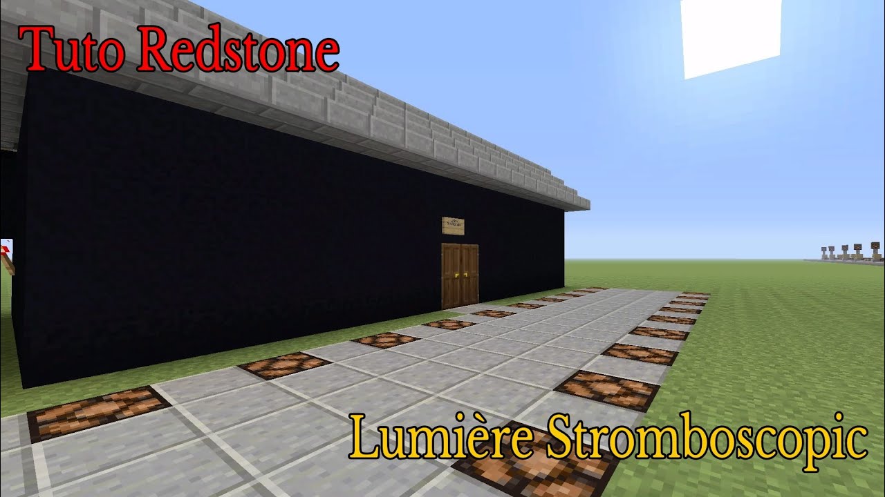 TUTO REDSTONE MINECRAFT : LUMIÈRE STROBOSCOPIQUE - YouTube