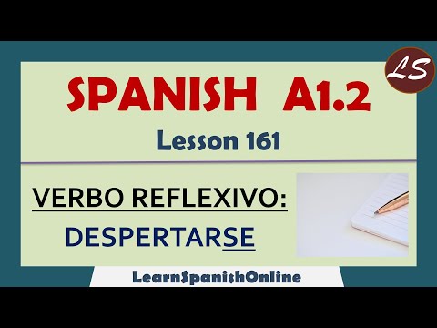 Verbo Reflexivo: DESPERTARSE | Spanish A1 - Lesson 161
