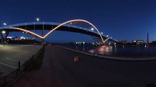 Milwaukee Hoan bridge at Sunset 360: Time-lapse 2 hours in 2 minutes