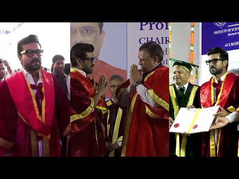 Global Star Ram Charan Honorary Doctorate From Vels University | Ram Charan Visuals | Indiaglitz - IGTELUGU