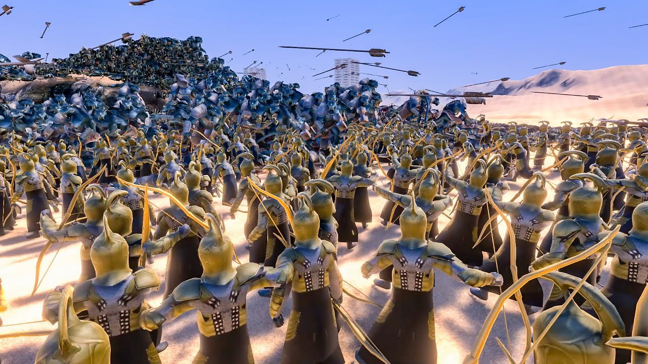 UEBS 2 - 15 000 Elven Archers VS 18 000 Dragon-Man:Weaps - Ultimate Epic Battle Simulator 2 - UEBS 2