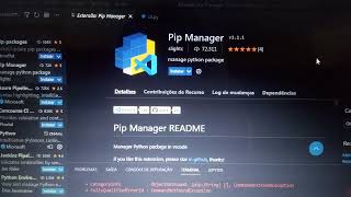 PIP Manager + Pacotes instalação Python