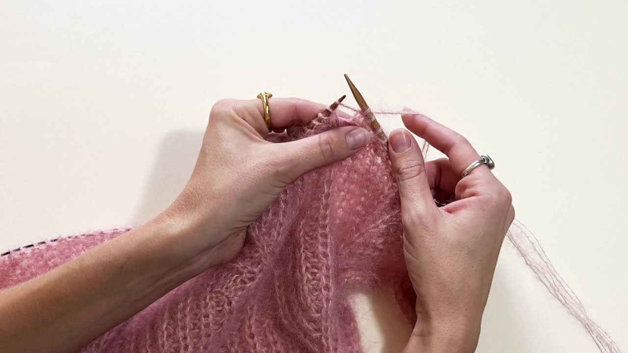 tricoter le point de coquillage - technique partie 2/3