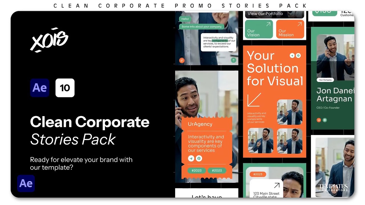 Clean Corporate Promo Stories Pack - After Effect Templates | Free Download | Templates for Creators