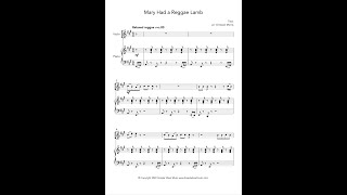Mary Had A Reggae Lamb Violin And Piano