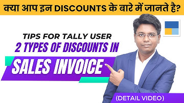 How to add Discount in sales invoice | Tally prime tutorial
