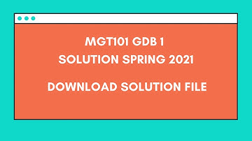 MGT101 GDB 1 solution Spring 2021