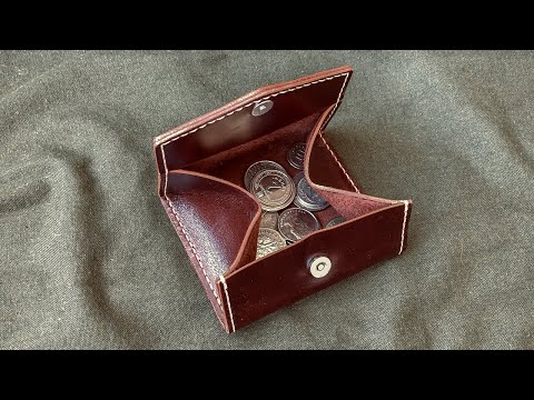 Монетница из кожи | Leather coin wallet | Free PDF pattern | DIY