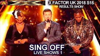 Janice Robinson vs Armstrong Martins Sing Off & RESULTS  | Live Shows 1  X Factor UK 2018