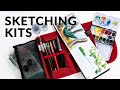 5 portable sketching kits I use: minimal, watercolor, travel kit & more