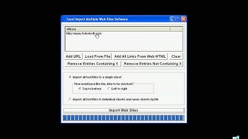 Sobolsoft com   How To Use Excel Import Multiple Web Sites Software