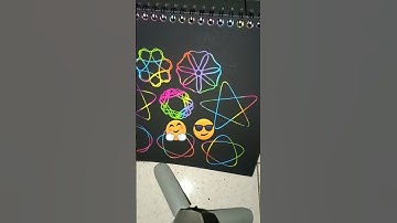 Spirograph Art in Rainbow Scratch #spirograph #art #drawing