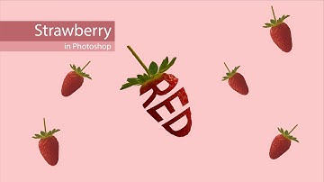 Photo manipulation in Photoshop (Manipulação de foto) - Typography - Red Strawberry